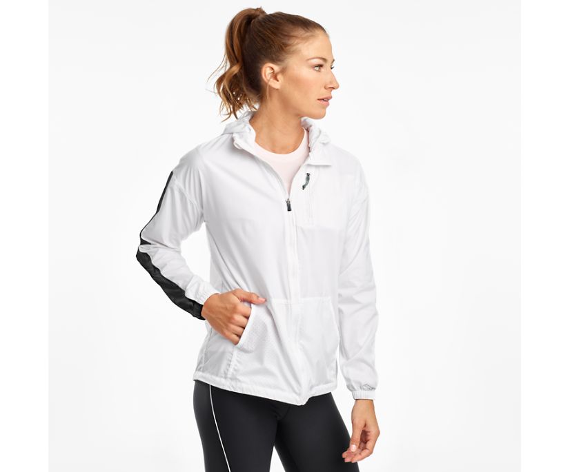 Saucony Packaway Women\'s Jackets White | Canada 273DFMN